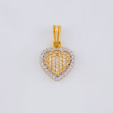 Dije Corazón Tupido 1.75 g / 1.9 cm Oro Amarillo 18K