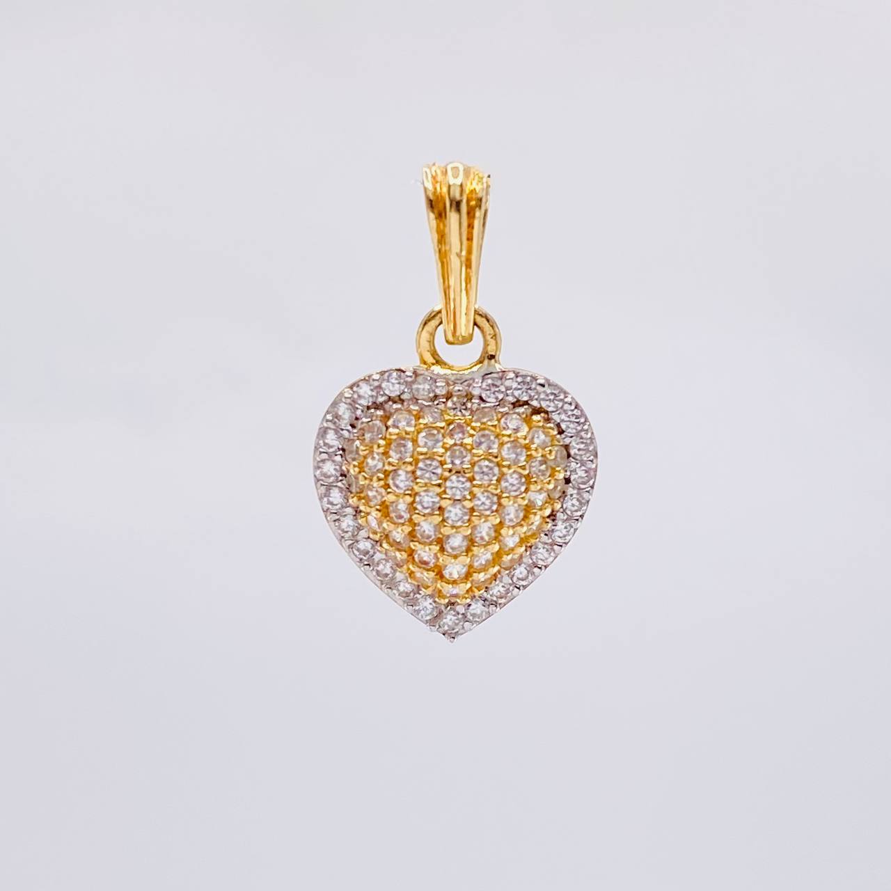 Dije Corazón Tupido 1.75 g / 1.9 cm Oro Amarillo 18K