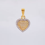 Dije Corazón Tupido 1.75 g / 1.9 cm Oro Amarillo 18K