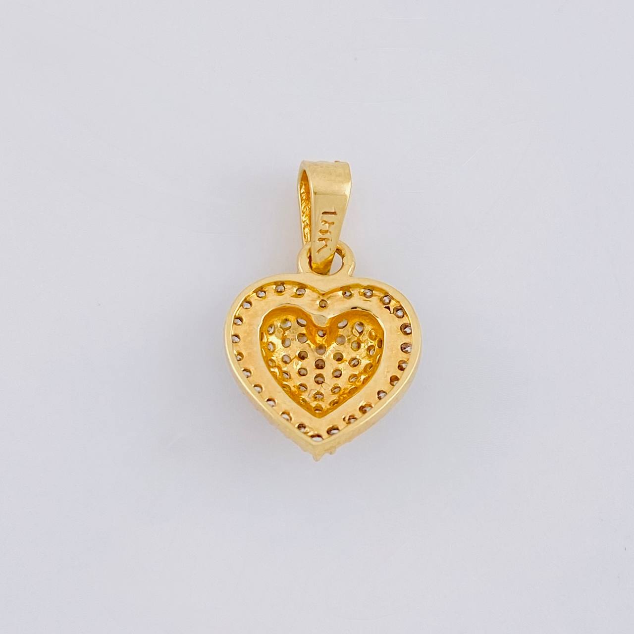 Dije Corazón Tupido 1.75 g / 1.9 cm Oro Amarillo 18K