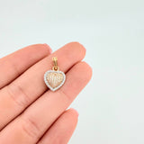 Dije Corazón Tupido 1.75 g / 1.9 cm Oro Amarillo 18K