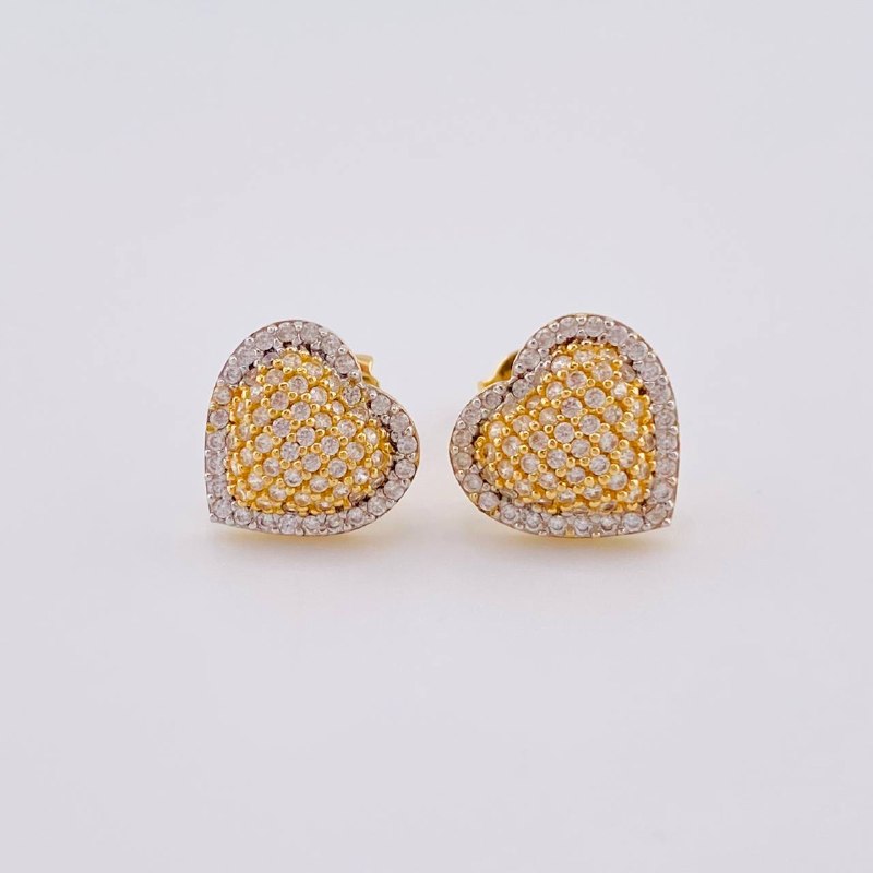 Topos Corazón Tupido 3.25 g / 11.3 mm Oro Amarillo 18K