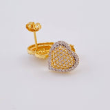 Topos Corazón Tupido 3.25 g / 11.3 mm Oro Amarillo 18K
