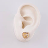 Topos Corazón Tupido 3.25 g / 11.3 mm Oro Amarillo 18K
