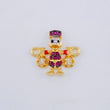 Herraje Pato Bolsa Dinero 1.55 g / 1.6 cm Dos Oros Amarillo Blanco 18K