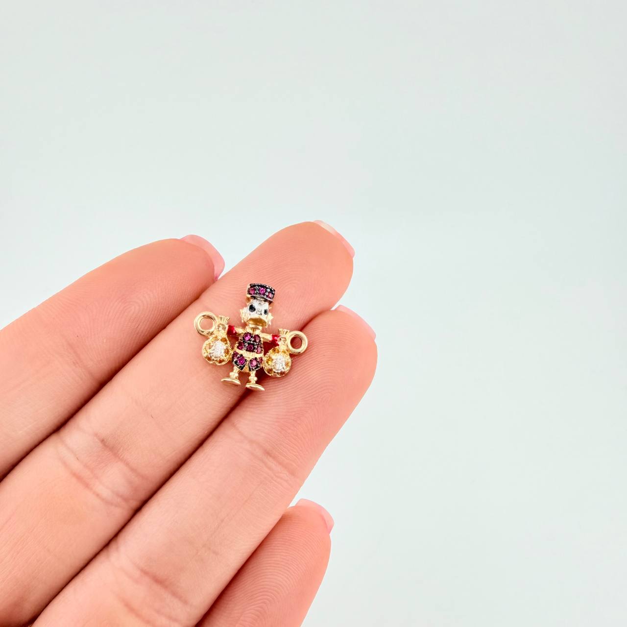 Herraje Pato Bolsas Dinero 1.5 g / 1.6 cm Oro Amarillo 18K