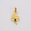 Dije Mapa Colombia Esmeralda 6Pts 0.75 g / 2.7 cm Oro Amarillo 18K