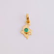 Dije Mapa Colombia Esmeralda 3Pts 0.2 g / 2.2 cm Oro Amarillo 18K