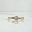 Anillo Solitario Cuatro Puntas 1.65gr / T7 1/4 / Circones Blancos Oro Amarillo 18K