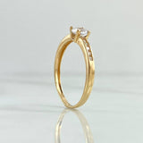 Anillo Solitario Cuatro Puntas 1.65gr / T7 1/4 / Circones Blancos Oro Amarillo 18K