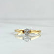 Anillo Solitario Basteado 1.25gr / T5 1/2 / Circon Blanco Oro Amarillo 18K
