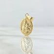 Dije Virgen del Carmen 1.05gr / 2.4cm / Ovalo Cargador Liso Oro Amarillo 18K ©