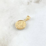 Dije Santísima Trinidad 0.85gr / 2.2cm / Circulo Mate Troquelado Oro Amarillo 18K ©
