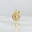 Dije Santísima Trinidad 0.85gr / 2.2cm / Circulo Mate Troquelado Oro Amarillo 18K ©