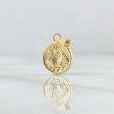 Dije Santísima Trinidad 0.85gr / 2.2cm / Circulo Mate Troquelado Oro Amarillo 18K ©