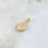 Dije San José 0.65gr / 2cm / Ovalo Cargador Liso Oro Amarillo 18K ©