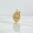 Dije San José 0.65gr / 2cm / Ovalo Cargador Liso Oro Amarillo 18K ©