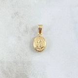 Dije San José 0.5gr / 1.7cm / Ovalo Cargador Liso Oro Amarillo 18K ©