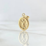 Dije Divino Niño 0.65gr / 2cm / Ovalo Mate Troquelado Oro Amarillo 18K ©