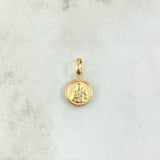 Dije Virgen del Carmen 0.45gr / 1.5cm / Cargador Liso Oro Amarillo 18K ©