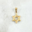 Dije Estrella De David 1.15gr / 2.5cm / Rayada  Oro Amarillo 18K