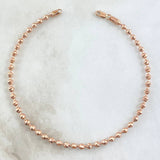 Pulso Militar 6gr / 20.5cm / 2.9mm Diamantado Oro Rosa 18K *