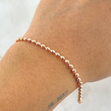 Pulso Militar 6gr / 20.5cm / 2.9mm Diamantado Oro Rosa 18K *