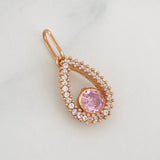 Dije Halo Gota 0.85g / 1.8cm Oro Rosa 18K
