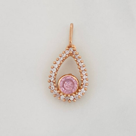 Dije Halo Gota 0.85g / 1.8cm Oro Rosa 18K
