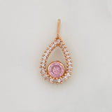 Dije Halo Gota 0.85g / 1.8cm Oro Rosa 18K