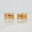 Candongas Carril Rayado 3.45g / 1.2cm Oro Amarillo 18K