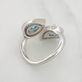 Anillo Hojas Cruzadas 6.4g / T5 1/2 Oro Blanco 18K