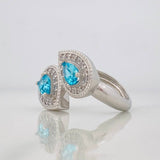 Anillo Hojas Cruzadas 6.4g / T5 1/2 Oro Blanco 18K