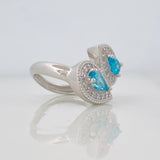 Anillo Hojas Cruzadas 6.4g / T5 1/2 Oro Blanco 18K