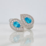 Anillo Hojas Cruzadas 6.4g / T5 1/2 Oro Blanco 18K