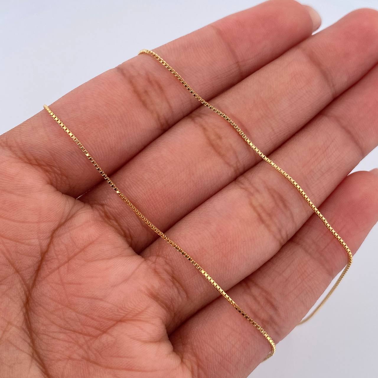 Cadena Veneciana 1.85gr / 50cm / 0.6mm Oro Amarillo +3 18K &