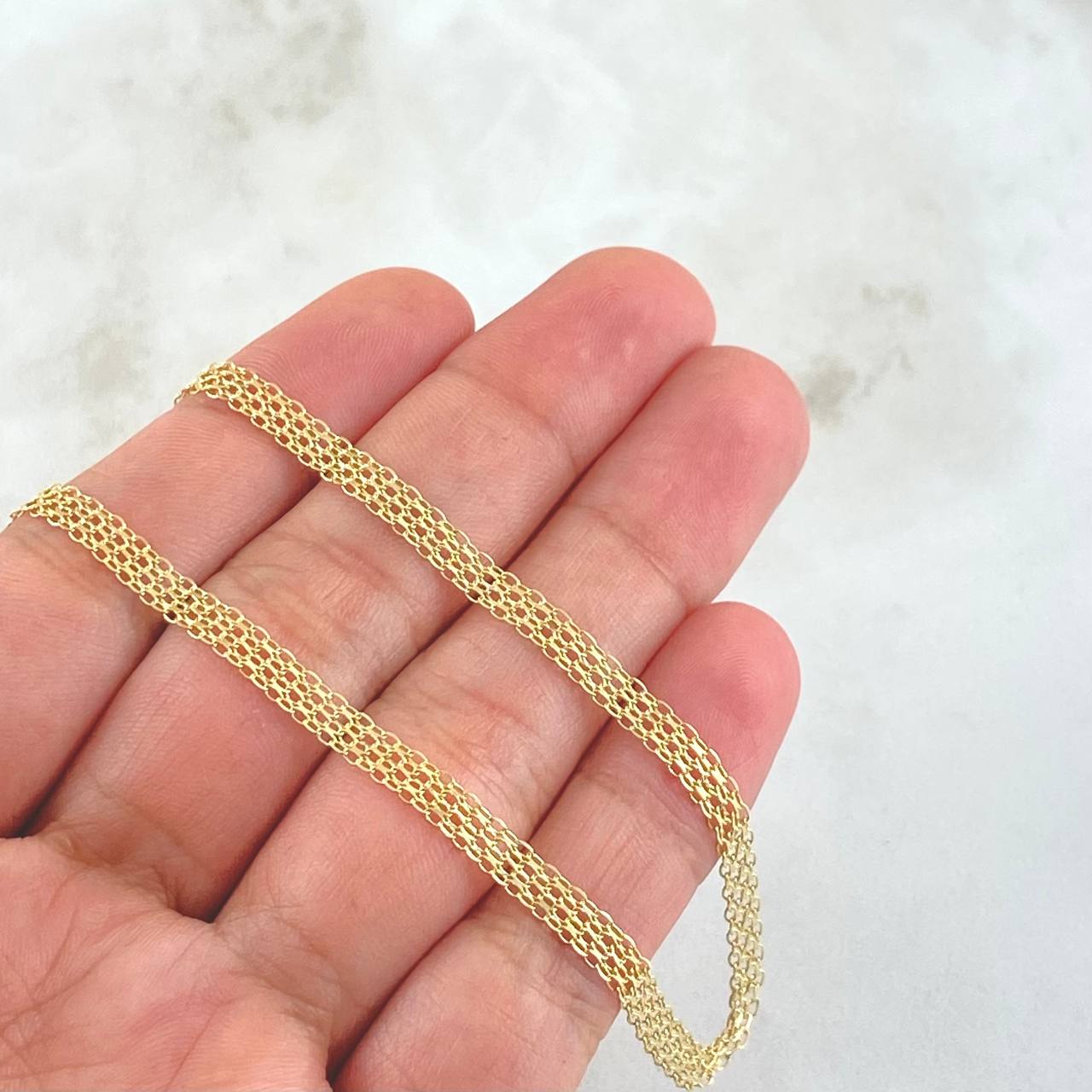 Cadena China 4.5gr / 45cm / 3.8mm Oro Amarillo +0 18K