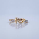 Anillo Fe 1.75gr / T6 / Dos Oros Amarillo Blanco 18K &