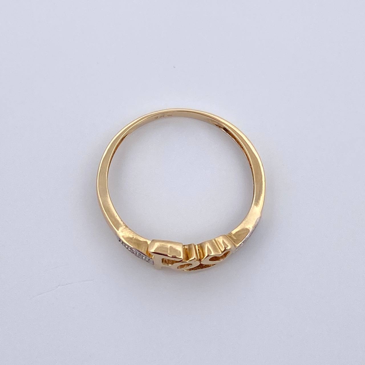 Anillo Fe 1.75gr / T6 / Dos Oros Amarillo Blanco 18K &