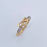 Anillo Fe 1.75gr / T6 / Dos Oros Amarillo Blanco 18K &