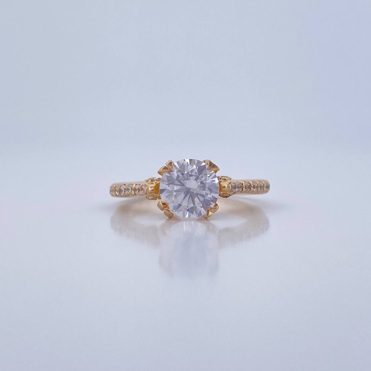 Anillo Solitario Churumbela 4.05gr / T5 3/4 / Oro Amarillo 18K &