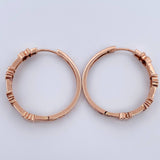 Candongas Oso Ts 7.4gr / 3cm / Dos Oros Blanco Rosa 18K &