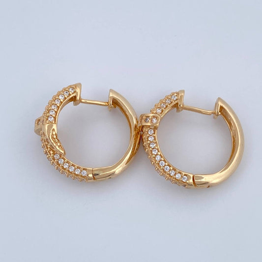Candongas Clavo 5.95gr / 1.7cm / Oro Amarillo 18K &