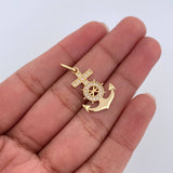 Dije Ancla Timon 1.5gr / 2.6cm / Oro Amarillo 18K &