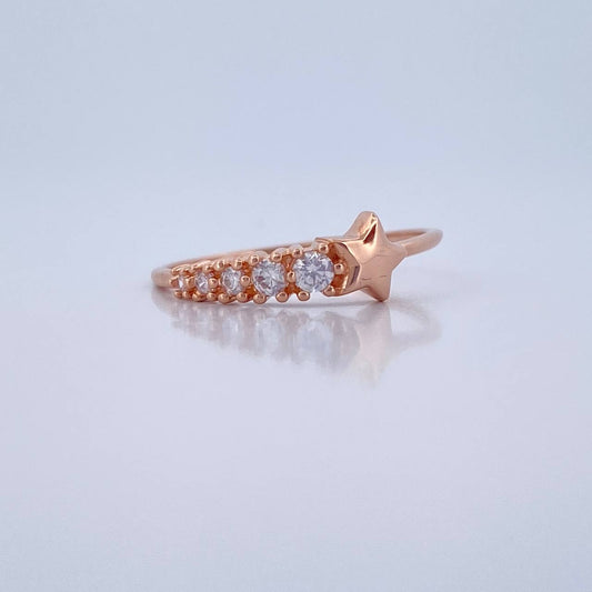 Anillo Estrella 1.5gr / T7 / Oro Rosa 18K &