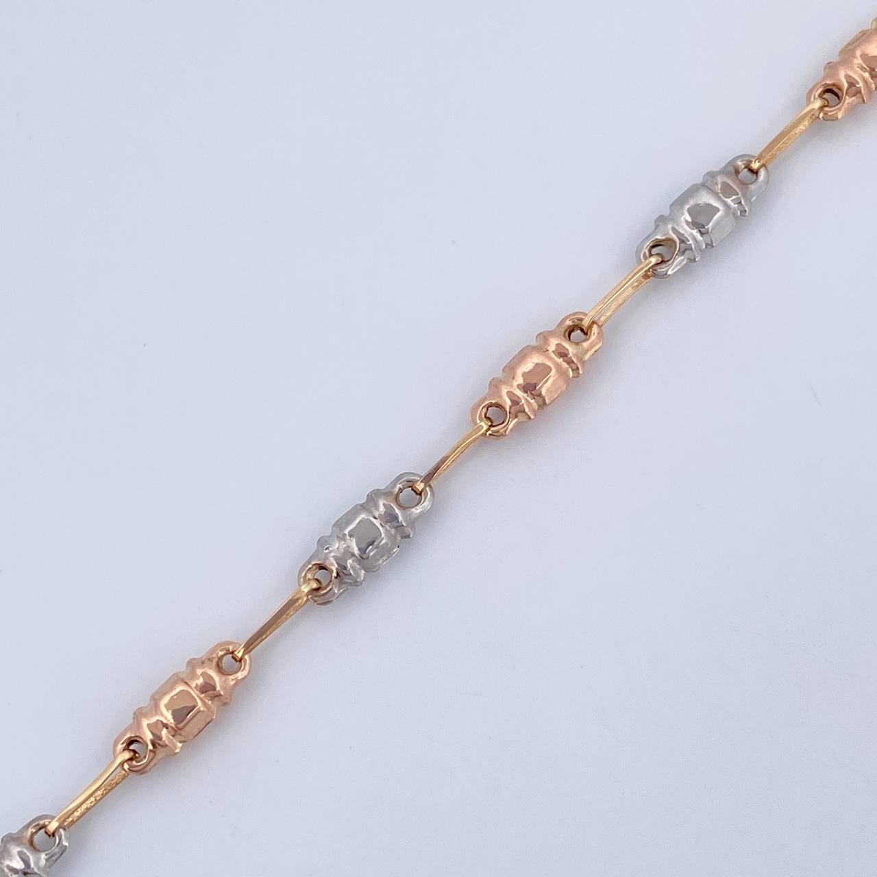 Pulso Rustico Cilindro 3gr / 20.8cm / Tres Oros 18K &