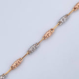 Pulso Rustico Cilindro 3gr / 20.8cm / Tres Oros 18K &