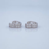 Candongas Corazones 3.15gr / 1.1cm / Oro Blanco 18K &