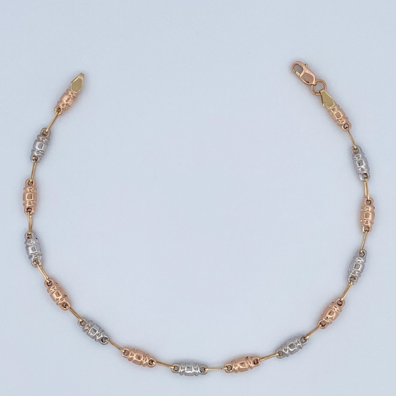 Pulso Rustico Cilindro 2.95gr / 21cm / Tres Oros 18K &