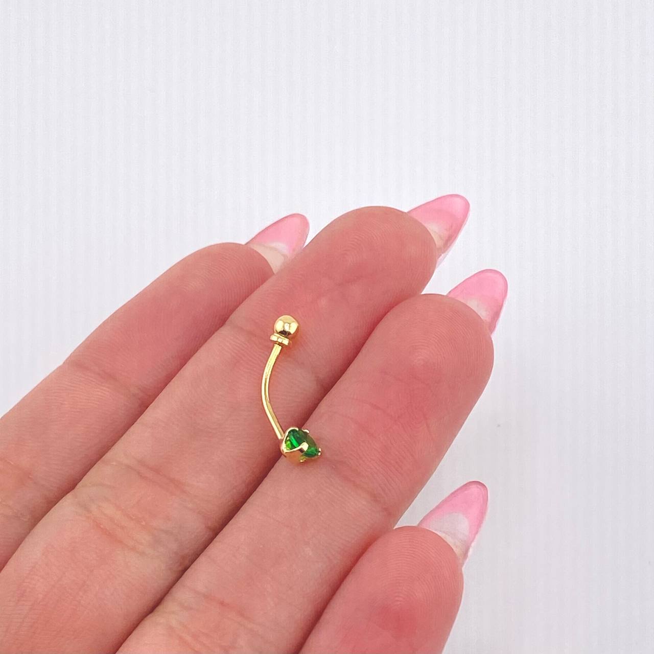 Piercing Ombligo 0.4gr / 1.7cm / Oro Amarillo 18K
